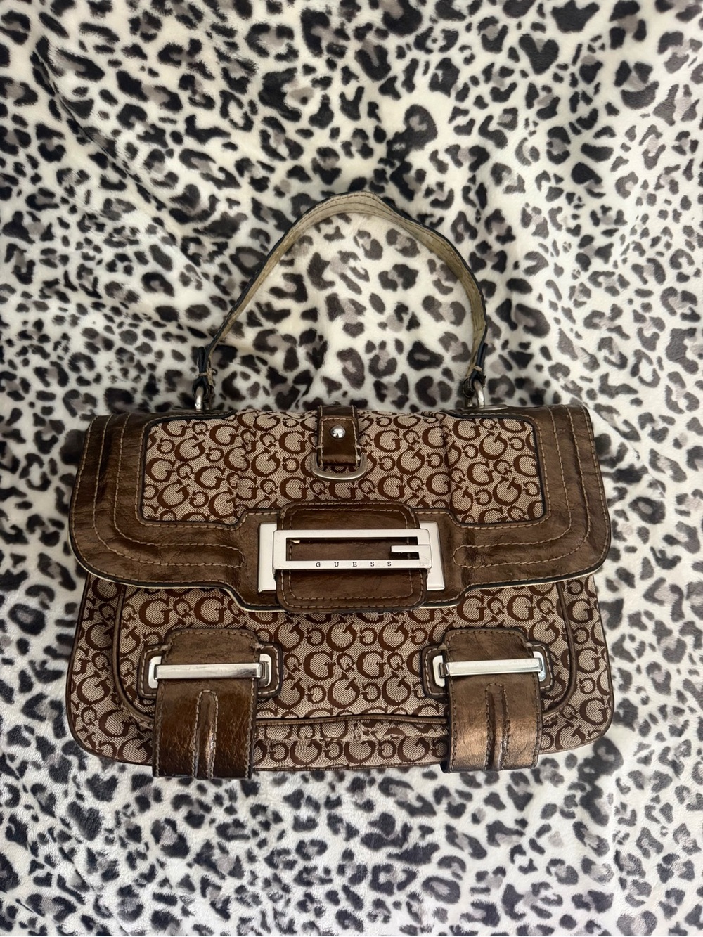 Brown vintage handbag GUESS